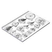 Carnet Vélo à grande roue Penny Farthing (Côté gauche)