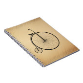 Carnet Vélo ancien à grande roue rustique (Côté Droit)