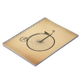 Carnet Vélo ancien à grande roue rustique (Côté gauche)