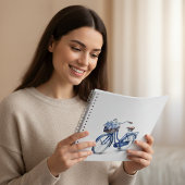 Carnet Vélo en Delft Blue personnalisable