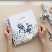 Carnet Vélo en Delft Blue personnalisable