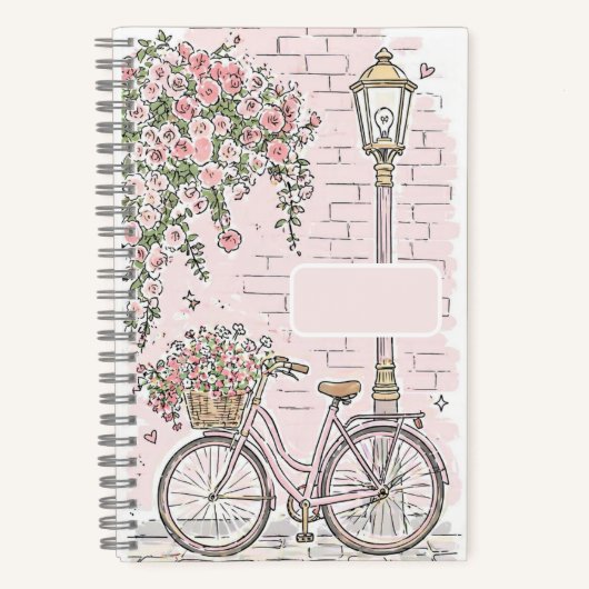 Carnet Vélo fleur (Recto)
