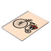 Carnet Vélo Fleurs - Votre Couleur - Texte (Côté gauche)