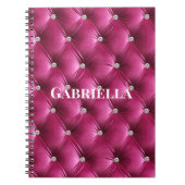 Carnet Velours Luxe Glam Rose (Devant)