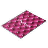Carnet Velours Luxe Glam Rose Faux (Côté gauche)