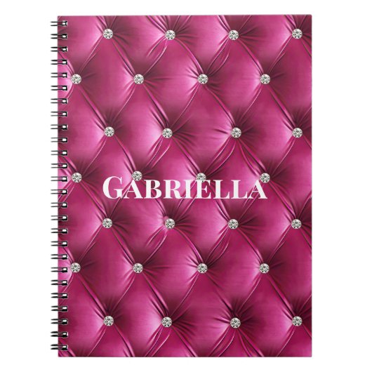 Carnet Velours Luxe Glam Rose Faux (Devant)