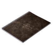 Carnet Velvety Bronze Damask | Grunge baroque Brown (Côté gauche)