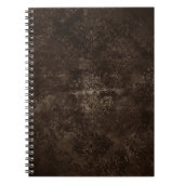 Carnet Velvety Bronze Damask | Grunge baroque Brown (Devant)