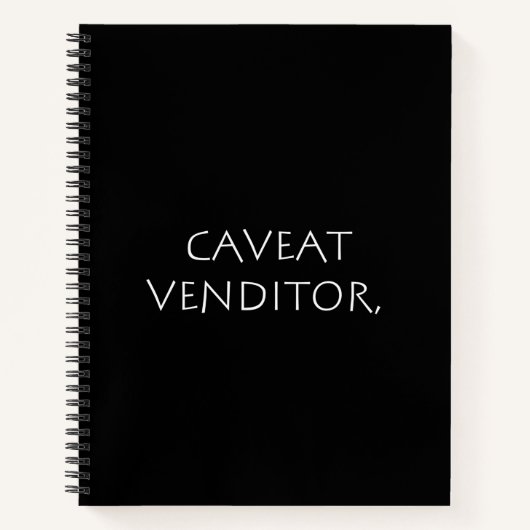 Carnet Vendeur de caveat (Devant)