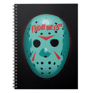 Carnet Vendredi 13 Graphique de masque de hockey bleu
