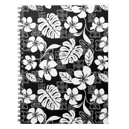 CARNET VENDREDI ALOHA (NOIR & GRIS) (Devant)