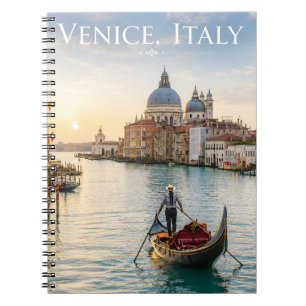 Carnet Venise Italie Grand Canal Gondole Coucher de solei
