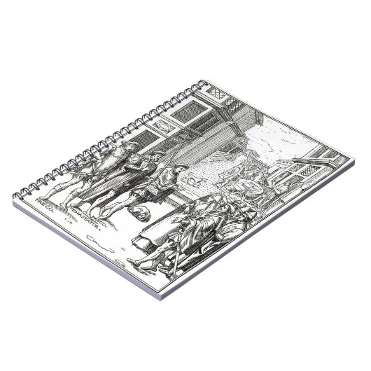 Carnet Vente par le crieur public, après une gravure sur (Côté gauche)