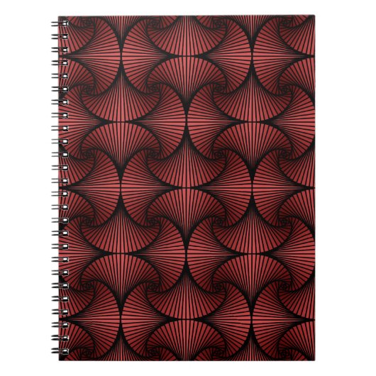 Carnet Ventilateur à bascule 3D géométrique graphique rou (Devant)