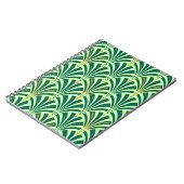Carnet Ventilateur Art Déco motif - vert pin et menthe (Côté gauche)