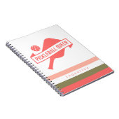 Carnet Ventilateur De Pickleball Moderne Et Élégant (Côté Droit)