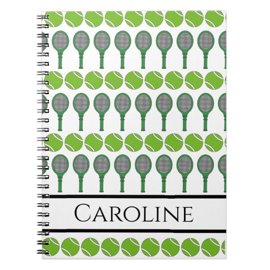 Carnet Ventilateur sportif de tennis et de boules vertes (Devant)