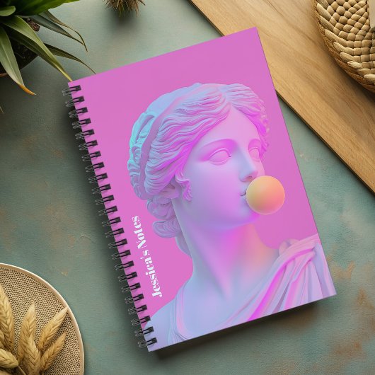 Carnet Vénus d'art pop rose et violet moderne