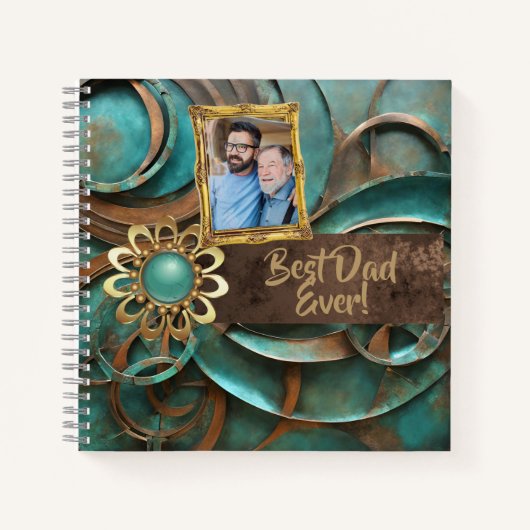 Carnet Verdigris Metal Art pour papa (Devant)