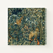 Carnet VERDURE, ANIMAUX FORESTIERS Pheasant, Fox, Vert Fl (Dos)