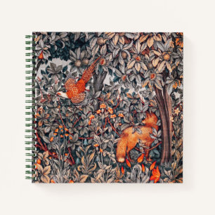 Carnet VERDURE, ANIMAUX FORESTIERS Pheasant, Renard rouge