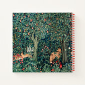 Carnet VERDURE, Hares d'ANIMAUX FORESTIERS, Renard, Flora (Dos)