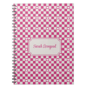 Carnet Vérificateurs et coeurs roses