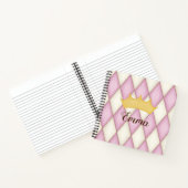 Carnet Vérification Diamant Rose Nom Personnalisé Princes (Intérieur)