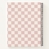 Carnet Vérifier Pale Beige À damiers Motif Checkboard (Dos)