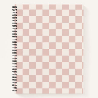 Carnet Vérifier Pale Beige À damiers Motif Checkboard