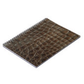 Carnet Véritable alligator marron, gros plan pour montrer (Côté gauche)