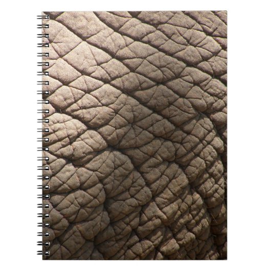 Carnet Véritable Texture De Peau D'Éléphant, Rincée. (Devant)