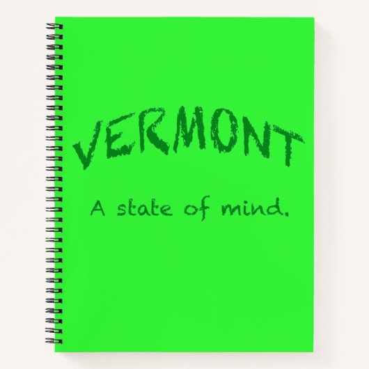 Carnet Vermont. Un état d'esprit (Devant)