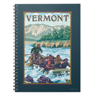 Carnet VermontRiver transportant la scène par radeau