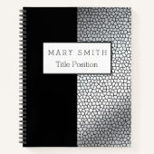 Carnet Verre à la mode Noir argenté (Devant)