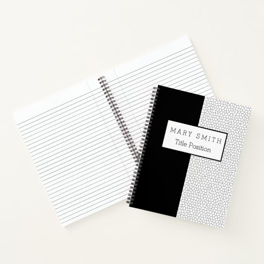Carnet Verre coloré tendance noir blanc (Intérieur)