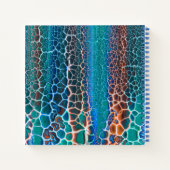 Carnet Verre Turquoise orange abstrait (Dos)