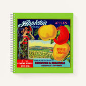 Carnet vers 1900 Appleton Apples crate étiquette (Devant)