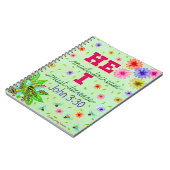 Carnet Vers floral savoureux de bible de typographie sur (Côté gauche)