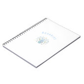 Carnet Verseau blanc, zodiaque, impression de signe du zo (Côté gauche)