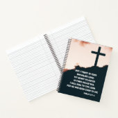 Carnet Verset Biblique Rassurant Avec Une Croix, Psaume 1 (Intérieur)