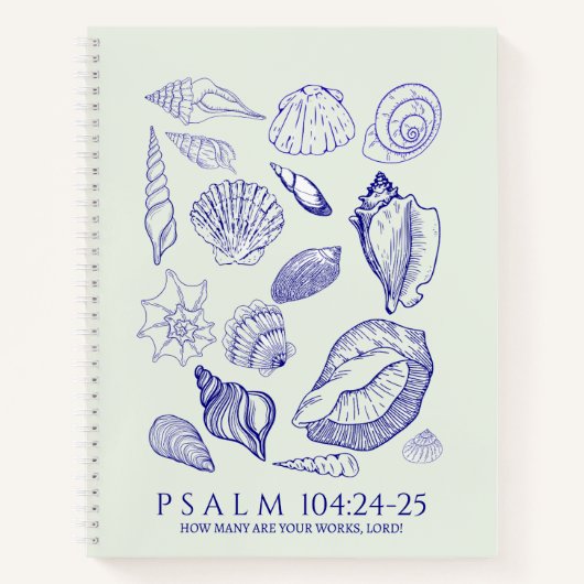 Carnet Verset de la Bible coquillage (Devant)