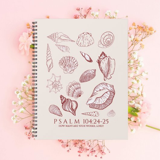 Carnet Verset de la Bible coquillage
