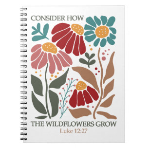 Carnet Verset de la Bible fleur sauvage