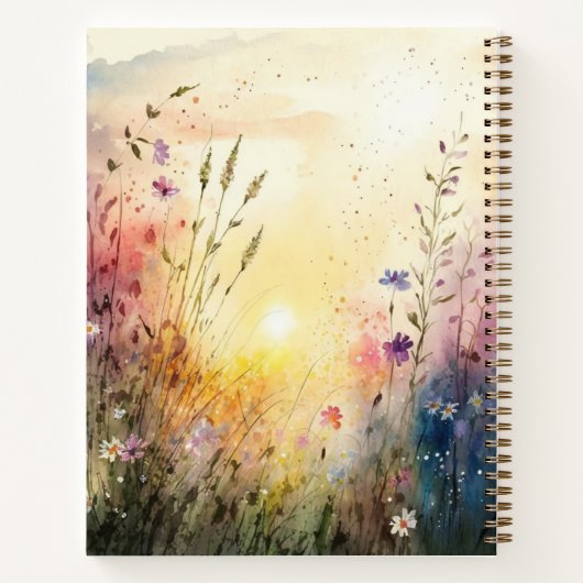 Carnet Verset Fleur sauvage couleur Christian (Dos)