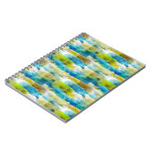 Carnet Vert abstrait d'aquarelle, bleu (Côté gauche)