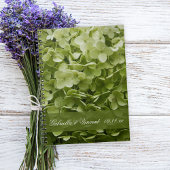 Carnet Vert Annabelle Hydrangea Mariage Floral