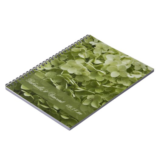 Carnet Vert Annabelle Hydrangea Mariage Floral (Côté gauche)