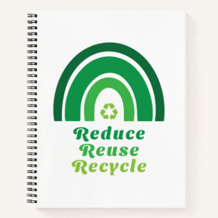 Carnet Vert arc-en-ciel De l'environnement réduire la réu