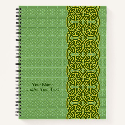 Carnet vert avec Motif de style celtique (Devant)